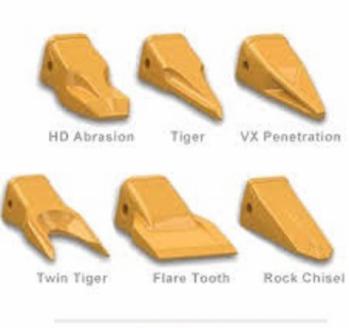 mini excavator bucket teeth types